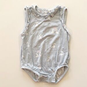 Angel Dear 0-3M Swan Baby Romper